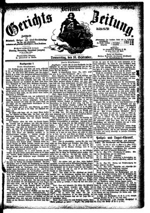 Berliner Gerichts-Zeitung vom 16.09.1880