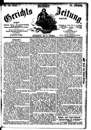 Berliner Gerichts-Zeitung vom 02.10.1880