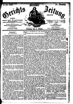 Berliner Gerichts-Zeitung vom 05.10.1880
