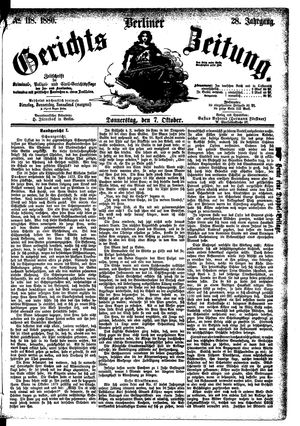 Berliner Gerichts-Zeitung vom 07.10.1880