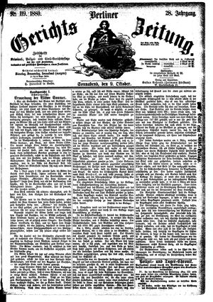 Berliner Gerichts-Zeitung vom 09.10.1880