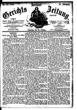 Berliner Gerichts-Zeitung on Oct 12, 1880