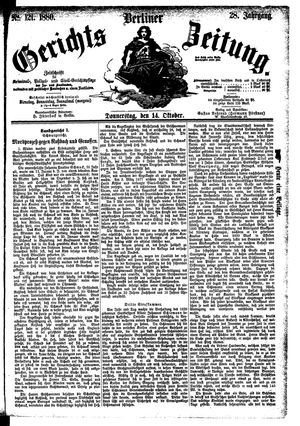 Berliner Gerichts-Zeitung vom 14.10.1880