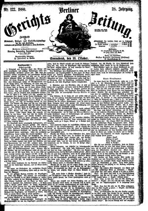 Berliner Gerichts-Zeitung vom 16.10.1880