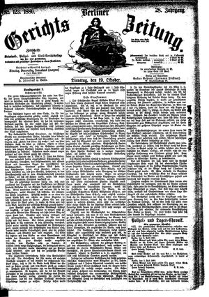 Berliner Gerichts-Zeitung vom 19.10.1880