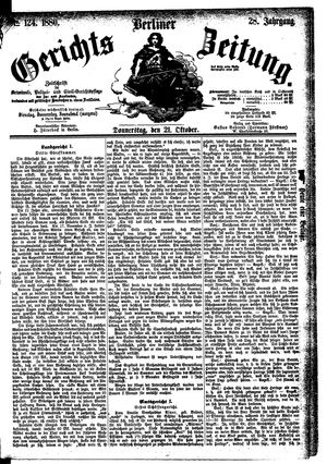 Berliner Gerichts-Zeitung vom 21.10.1880