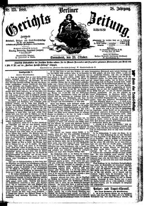 Berliner Gerichts-Zeitung vom 23.10.1880