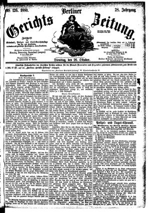 Berliner Gerichts-Zeitung vom 26.10.1880