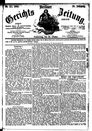 Berliner Gerichts-Zeitung vom 28.10.1880