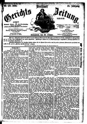 Berliner Gerichts-Zeitung vom 30.10.1880