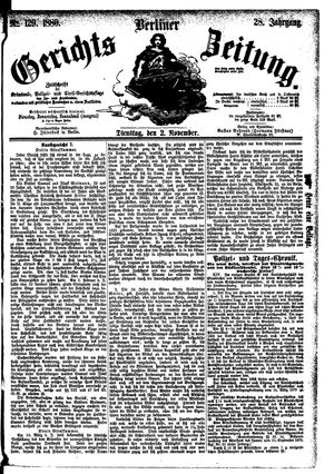 Berliner Gerichts-Zeitung vom 02.11.1880