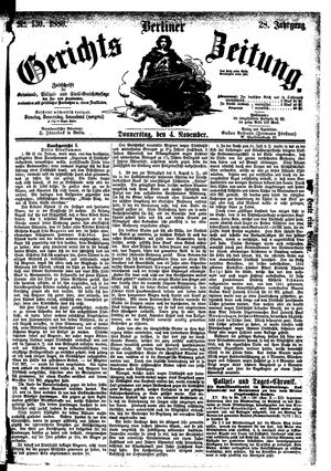 Berliner Gerichts-Zeitung vom 04.11.1880
