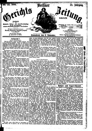 Berliner Gerichts-Zeitung vom 06.11.1880