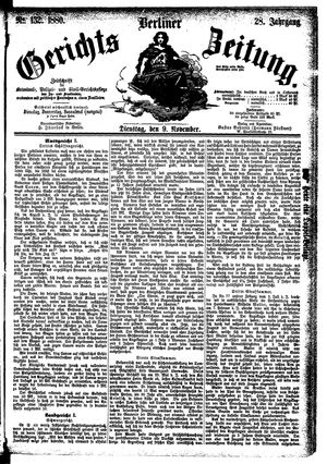Berliner Gerichts-Zeitung vom 09.11.1880