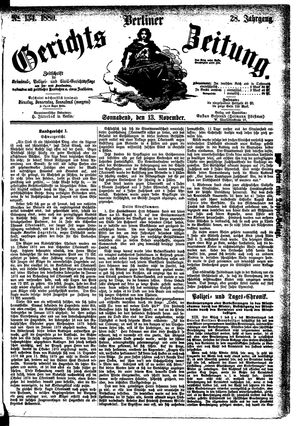 Berliner Gerichts-Zeitung vom 13.11.1880