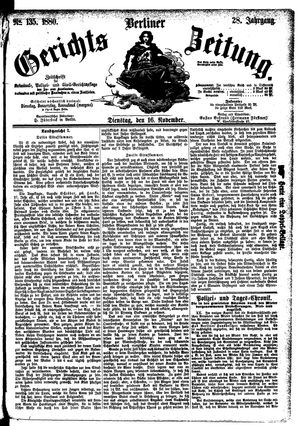 Berliner Gerichts-Zeitung vom 16.11.1880