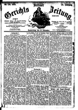 Berliner Gerichts-Zeitung on Nov 18, 1880