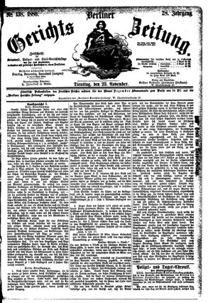 Berliner Gerichts-Zeitung vom 23.11.1880
