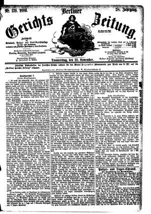 Berliner Gerichts-Zeitung vom 25.11.1880