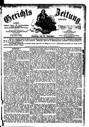 Berliner Gerichts-Zeitung vom 30.11.1880