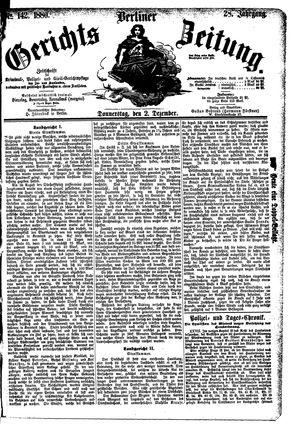Berliner Gerichts-Zeitung vom 02.12.1880