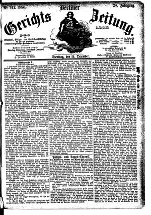 Berliner Gerichts-Zeitung on Dec 14, 1880