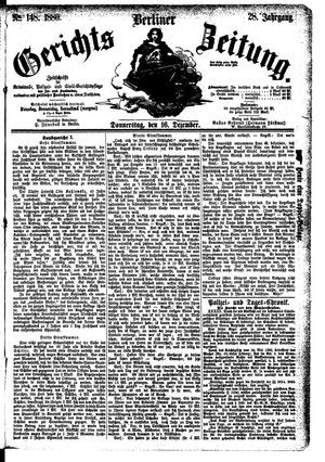 Berliner Gerichts-Zeitung vom 16.12.1880