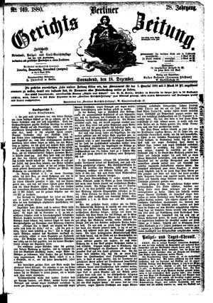 Berliner Gerichts-Zeitung vom 18.12.1880