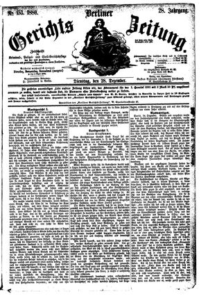 Berliner Gerichts-Zeitung vom 28.12.1880