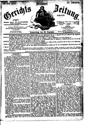 Berliner Gerichts-Zeitung vom 30.12.1880