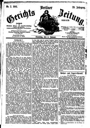 Berliner Gerichts-Zeitung vom 04.01.1881