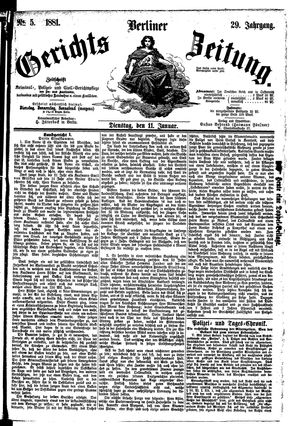 Berliner Gerichts-Zeitung vom 11.01.1881