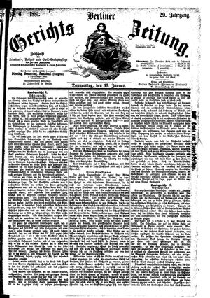 Berliner Gerichts-Zeitung vom 13.01.1881