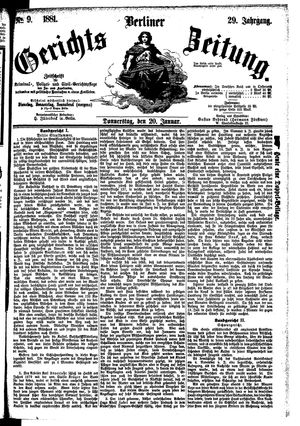 Berliner Gerichts-Zeitung vom 20.01.1881