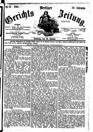 Berliner Gerichts-Zeitung vom 25.01.1881