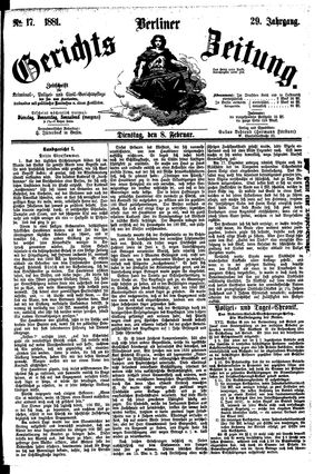 Berliner Gerichts-Zeitung vom 08.02.1881