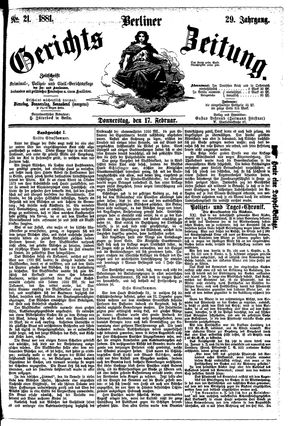 Berliner Gerichts-Zeitung vom 17.02.1881