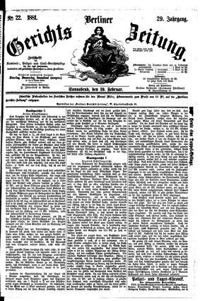 Berliner Gerichts-Zeitung vom 19.02.1881