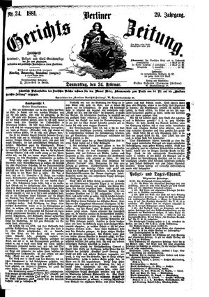 Berliner Gerichts-Zeitung vom 24.02.1881