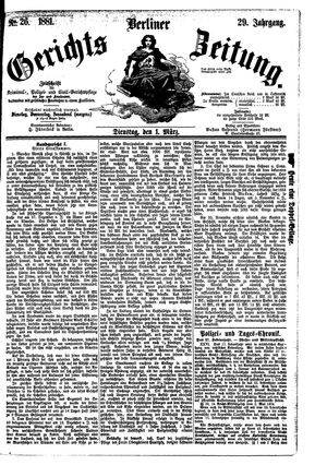 Berliner Gerichts-Zeitung vom 01.03.1881