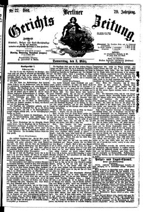 Berliner Gerichts-Zeitung on Mar 3, 1881