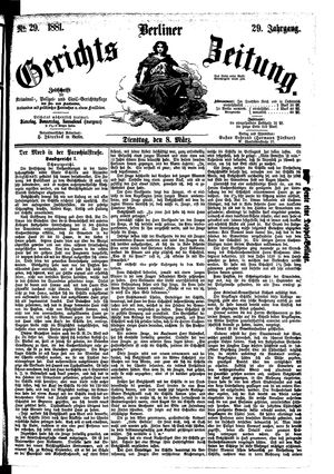 Berliner Gerichts-Zeitung vom 08.03.1881