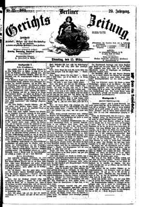 Berliner Gerichts-Zeitung vom 15.03.1881
