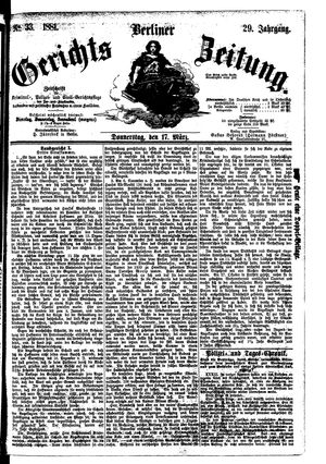 Berliner Gerichts-Zeitung vom 17.03.1881