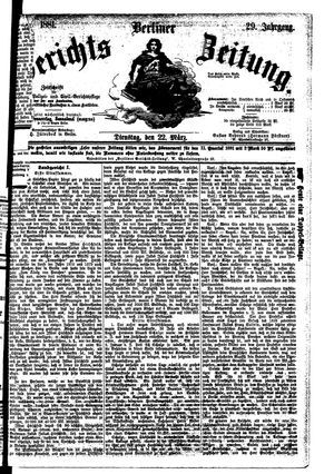 Berliner Gerichts-Zeitung vom 22.03.1881