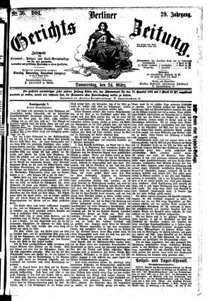 Berliner Gerichts-Zeitung on Mar 24, 1881