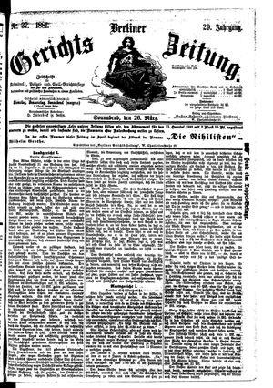 Berliner Gerichts-Zeitung vom 26.03.1881
