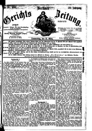 Berliner Gerichts-Zeitung vom 31.03.1881