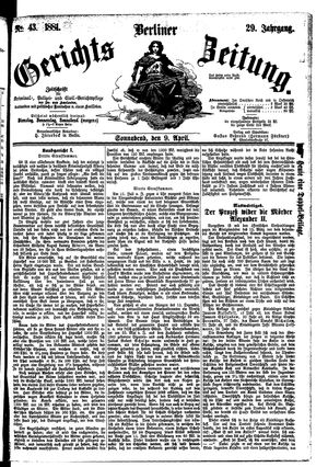 Berliner Gerichts-Zeitung vom 09.04.1881