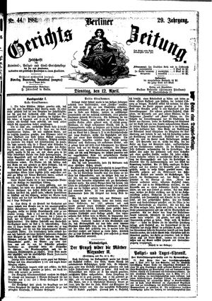 Berliner Gerichts-Zeitung vom 12.04.1881